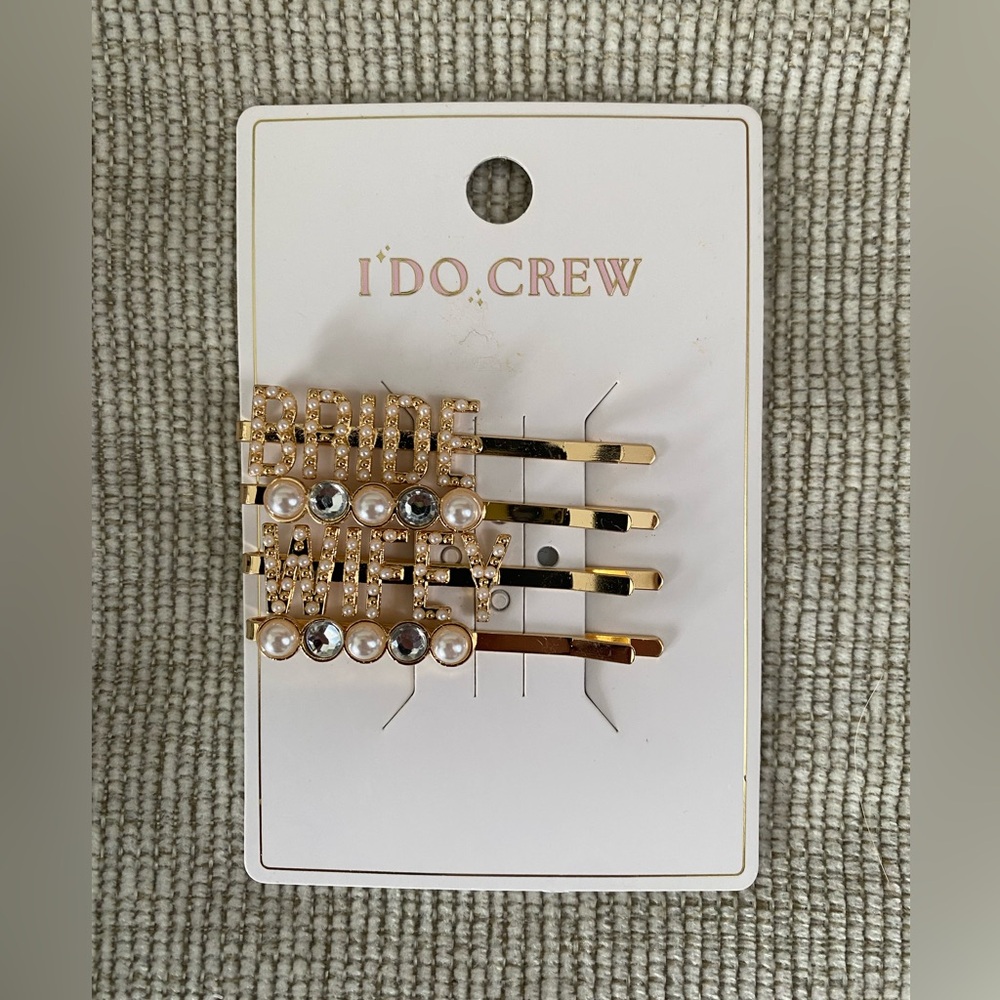 I Do Crew (Bride/Wifey) Gold Hair Bobby Pins